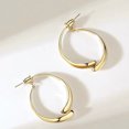 thumbnail image 3 of Hongchun Boucles d'Oreilles Créoles à Tige Dorées pour Femmes, 3 of 4