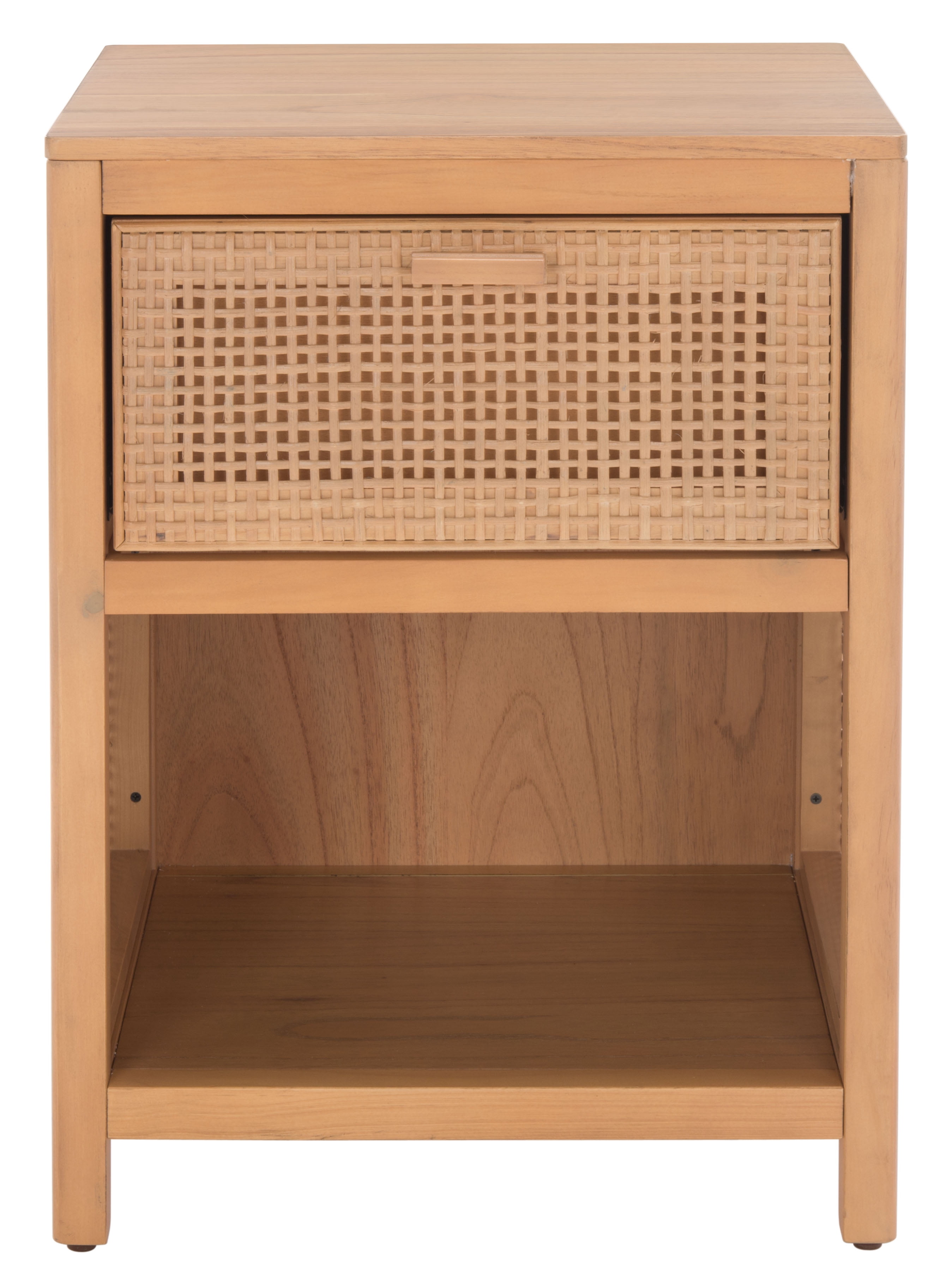 SAFAVIEH Miya Rustic Coastal 1 Drawer Nightstand, Natural