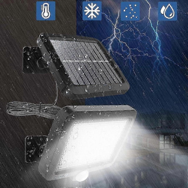 Solar Lamps For Outside, 56 Led Solar Lamp Outside With Motion Detector, Ip65 Waterproof, 120 Lighting Angle, Solar Wall Lamp For Garden With Ca