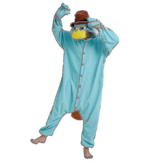 Pijamas para hombre Perry The Platypus Kigurumi Mono para mujer para adultos Monster Cosplay E