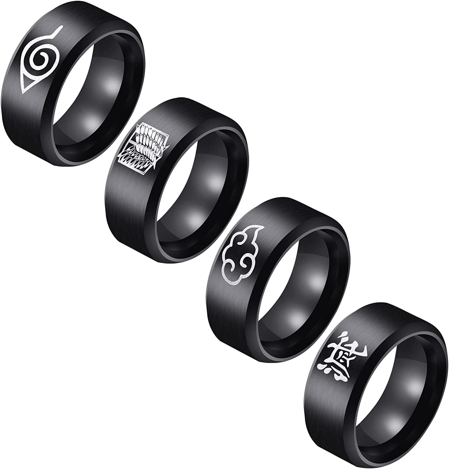 Black Stainless Steel One Piece Ring Anime Rings for Cameroon | Ubuy-demhanvico.com.vn