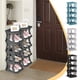 thumbnail image 1 of Zapatero de 5 pisos estante de almacenamiento estrecho | Organizador compacto de entrada Plástico resistente | Pequeño armario para zapatos en una grieta | Negro Azul Gris | Instalación fácil, 1 of 6