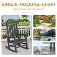 thumbnail image 4 of Williamspace HDPE Rocking Chair Fade-Resistant Porch Rocker Chair All Weather Waterproof for Balcony Beach Pool,Gray, 4 of 7