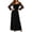 Black, variant on Women's Lace Sleeve Maxi Dress Square Neck Ruched Slit Lace Patchwork Formal Evening Gown for Wedding Guest