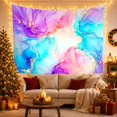 thumbnail image 3 of Vibrant Marbled Swirls on Canvas, Dreamy Abstract for Art Enthusiasts, Fluid Art Wall Decor, Housewarming Gift, Tapestry Wall Hanging for Living Room and Bedroom, 3 of 7