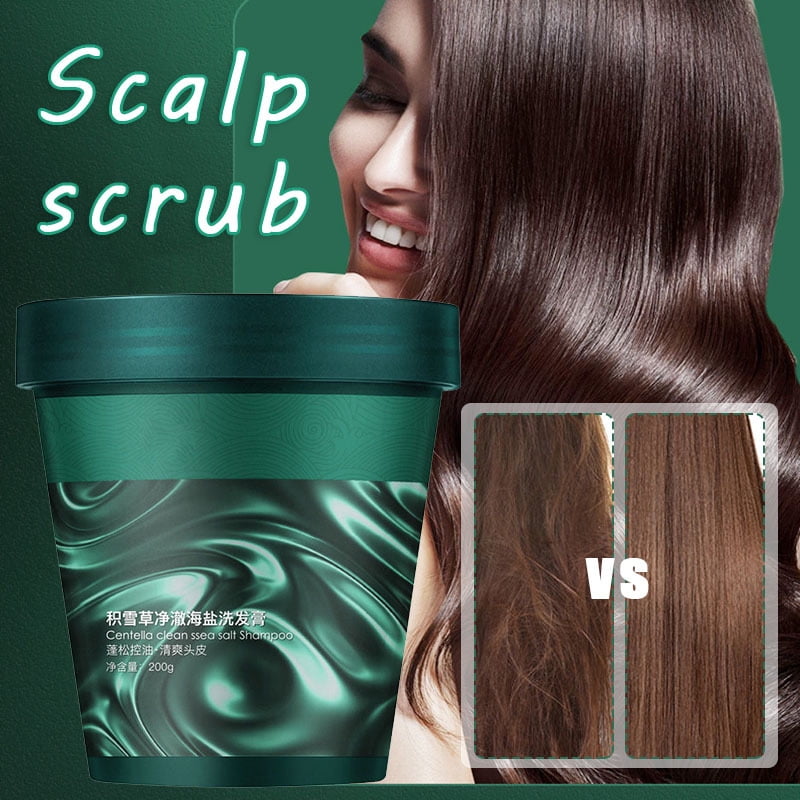 Natural Sea Salt Shampoo Hair Treatment Scrub Scalp Exfoliating Treatment Sea Salt Shampoo Hair