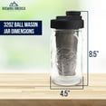 thumbnail image 6 of Cold Brew Coffee Maker Kit: Wide Mouth Mason Jar with Screw Top Lid, Stainless Steel Filter for Delicious Brewed Coffee, Infused Tea, Alcohol - 1 Quart 32 oz Black, 6 of 6