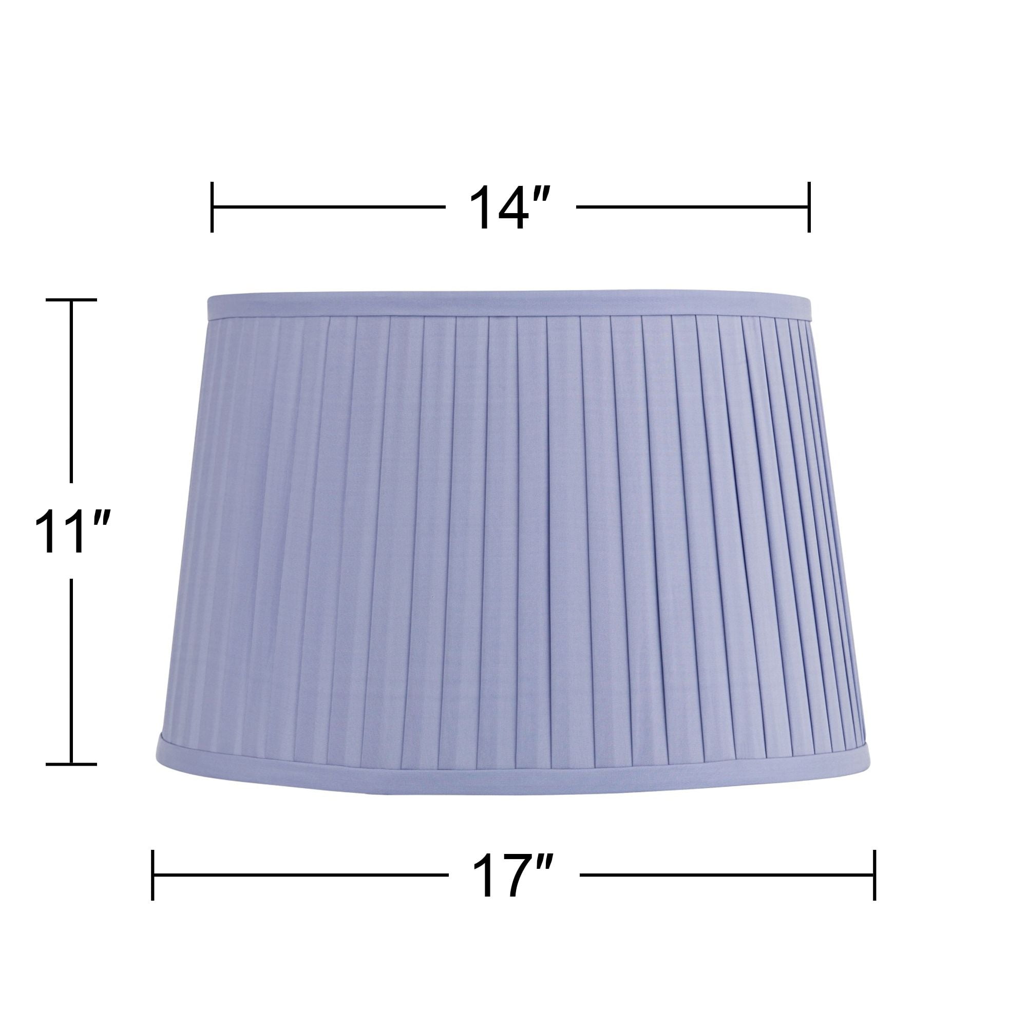 Springcrest Mapo 14" Top x 17" Bottom x 11" High x 11" Slant Lamp Shade Replacement Lilac Purple Drum Softback Washer Harp Finial