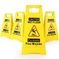thumbnail image 1 of Cartel Wet Floor, paquete de 4, Wousedo, plegable de doble cara, en forma de A, 1 of 7