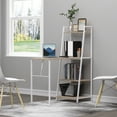 thumbnail image 2 of HOMCOM Foldable Desk with Shelf Freestanding Storage Workstation, 2 of 10