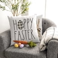 thumbnail image 2 of hofaaa Happy Easter Throw Pillow Covers 18x18 Set of 4 Easter Decorations for Home Bunny He is Risen Cross Eggs Decorative Spring Home Decor for Sofa Couch G209-18, 2 of 6