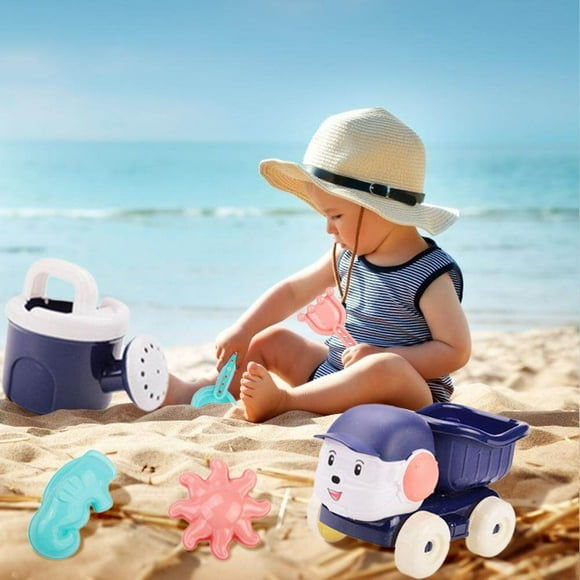 6 Pieces Kids Dog Beach Car Sand Shovel Outdoor Swimming Pool Scoop Tool Outdoor Swimming Pool Seaside Truck Digging Water Baby Bath Toys