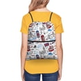 thumbnail image 4 of Pofeuu London Landmark2 Print Drawstring Backpack Water Resistant String Bag Sports Sackpack Gym Sack with Side Pocket for Men Women, 4 of 6