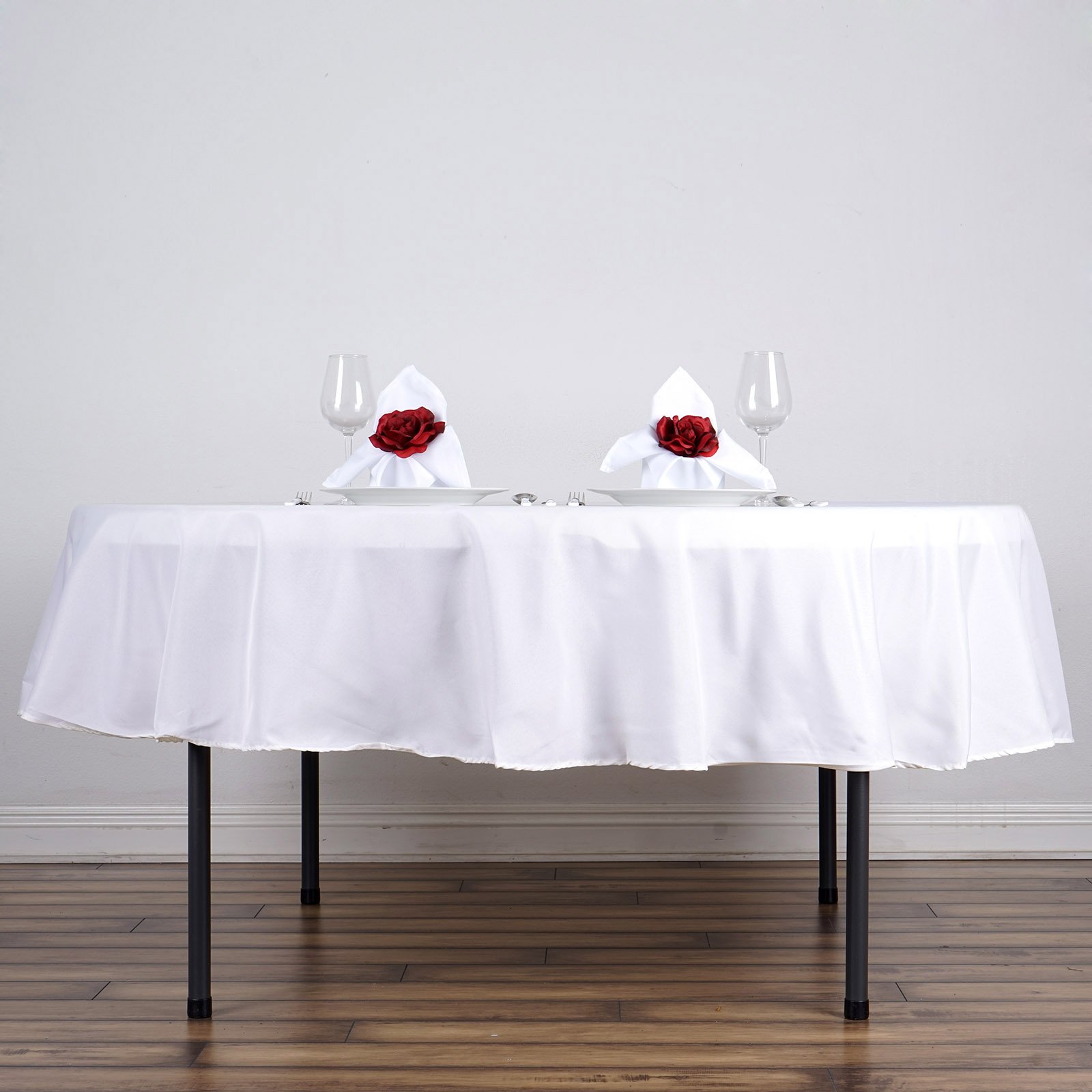 Efavormart 70" Round Linens WHITE Wholesale Linens Polyester