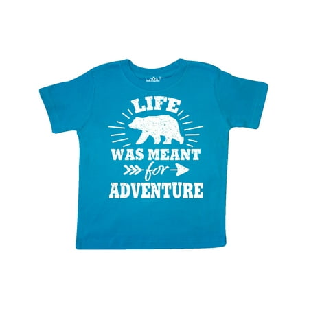 

Inktastic Bear Silhouette Life Was Meant for Adventure with Arrow Gift Toddler Boy or Toddler Girl T-Shirt