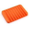 thumbnail image 1 of Jabonera para ducha, cascada, jabonera, jabonera para baño, cocina, encimera, silicona flexible, mantiene las barras de jabón secas, fácil limpieza, naranja, 2 unidades WD.WDQZL Hogar, 1 of 3