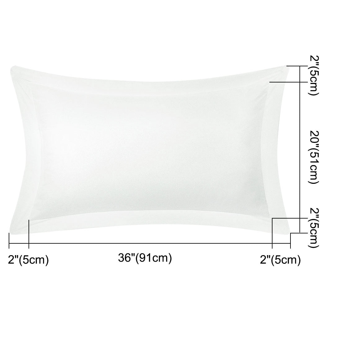 Unique Bargains 2-Pack Envelope Closure Pillow Sham King Snow White