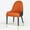 Black & Orange, variant on 2-Piece Dining Chairs Set, White PU Faux Leather Upholstery with Metal Frame, Modern Design for Kitchen, Living Room, Office