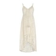 thumbnail image 5 of Frostluinai Womens Boho Dresses Lace V-Neck Sleeveless White Wedding Guest Bridesmaid Dresses Hollow Out Beach Swing Maxi Dress Casual Summer Sundresses, 5 of 9