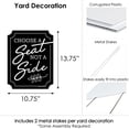 thumbnail image 5 of Big Dot of Happiness Black Choose a Seat, Not a Side - Outdoor Lawn Sign - Wedding Ceremony Seating Yard Sign - 1 Piece, 5 of 7