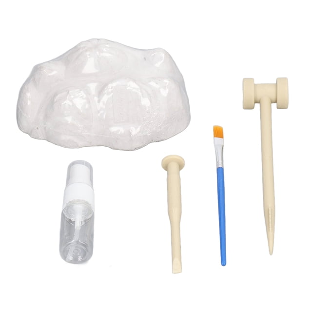 Kit de excavación de fósil para niños, diseño de Coliseo, cincel de martillo, regadera pequeña, pluma de nailon, juguete de excavación fósil