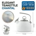 thumbnail image 5 of Chantal Classic Teakettle, 1.8 QT, Enamel On Steel, 2-Tone Harmonica Whistle, Rapid Boil and Even Heating (Black), 5 of 30