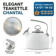 Chantal Tea Kettle Classic Harmonica Whistling Teakettle, 1.8 quart, Marigold