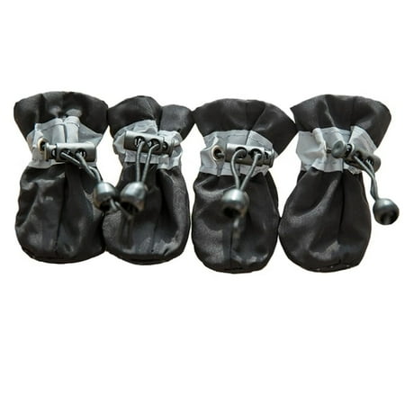 Dog Shoes Waterproof Dog Boots for Small Medium Large Dogs with Soft Anti-Slip Sole  Suitable for Rainy Weather Outdoor Walking  Adjustable Elastic Straps  Reflective at Night