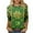 Green, variant on Levmjia 3/4 Length Sleeve Womens Tops Spring Fall St. Patrick's Day Women's Fashion Printed Tees Casual Crewneck Loose T Shirt Ladies Tops Blouses Shirts