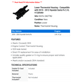 thumbnail image 2 of Lower Thermostat Housing - Compatible with 2010 - 2012 Hyundai Santa Fe 2.4L 4-Cylinder 2011, 2 of 2