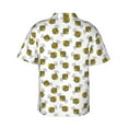 thumbnail image 4 of Xecao Cute Little Bee print Hawaiian shirt - a stylish short-sleeve button-down for men, perfect for casual beach and tropical outings., 4 of 9