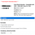 thumbnail image 2 of Front Shock Absorber - Compatible with 2000 - 2006 GMC Yukon XL 1500 - AC Delco, 2 of 2