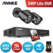 ANNKE 4CH 1080P Outdoor CCTV Video Home Security 2PCS Bullet Weatherproof Camera System Surveillance Kits With 1TB Hard Drive Disk