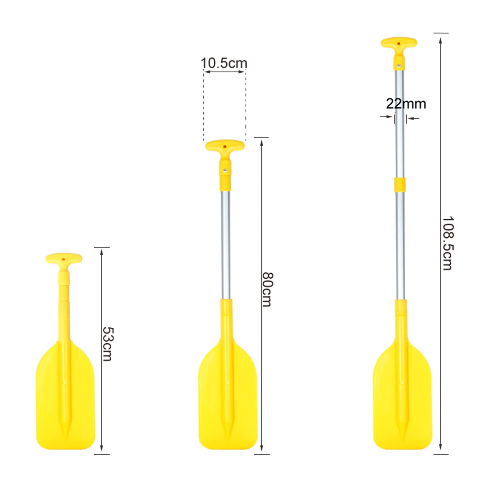 Elowen Rafting Boat Paddle Oars Telescopic Kayak Paddle Rafting Boat Paddle Canoe Oars Plastic Aluminum Alloy Boat Oars 53-108.5cm