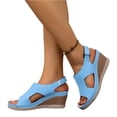 thumbnail image 3 of Willtoo Orthopedic Casual Sandals for Women Arch Support Flat Wedge Sandals Wide Slip on Non Slip Beach Slippers Vacation Beach 2026 Foam Shoes, 3 of 7