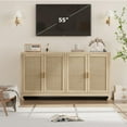 thumbnail image 2 of QinaQin Sideboard, Rattan Decorative Storage Cabinet, Four Doors with Shelves, Entryway Home Decoration, 2 of 9