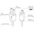 thumbnail image 6 of 2-in-1 6ft Long USB Cable for Nokia XR20/XR21 - Micro-USB and USB-C Type-C Adapter Fast Charging Power Cord Sync Wire LED Light for Nokia XR20/XR21, 6 of 9