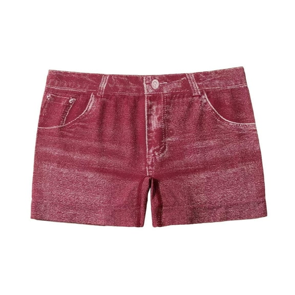 Prolriy Jean Shorts Womens Faux Jeans Shorts for Women Summer Mid Stretchy Denim Shorts Butt Lifting Slimming Ripped Shorts Womens Shorts Purple XL