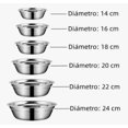 thumbnail image 3 of 6pcs Xtellar Tazones 304 Acero Inoxidable Bowl Ensaladera Mezclar, 3 of 3