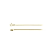 18K Yellow Gold Vermeil 1.60 MM Curb Chain Necklace