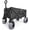 Black, variant on Rangland Beach Wagon With Big Wheels For Sand - All Terrain Steel Frame Utility Cart with 9" Pneumatic Tires, Collapsible Folding Design - Sand Warrior Pro Series II (black)