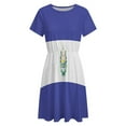 thumbnail image 4 of El Salvador Flags Short Sleeve Dress Women Summer Evening Dresses Ladies Sundress, 4 of 7