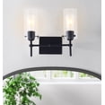 thumbnail image 6 of Awien 2-Light Vanity Light Matte Black Wall Sconce Industrial Classic Light Fixture, 6 of 9