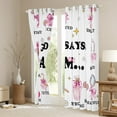 thumbnail image 3 of jejeloiu Girl Cosmetics Theme Curtains Pack of 2 (42x84 Each),Perfume Ballet Shoes Curtains Blackout,Cartoon Flower Floral Bedroom Curtains For Girls,Lightweight Room Decor, 3 of 6