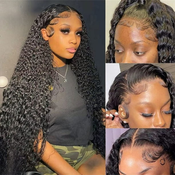 LATSKGN Deep Wave Lace Front Wigs Human Hair 13x4 Lace Frontal Curly Wigs for Black Women Wet and Wavy HD Lace Front Wigs Human Hair Pre Plucked with Baby Hair Natural Hairline LATSKGN Deep Wave Lace Front Wigs Human Hair 13x4 Lace Frontal Curly Wigs for Black Women Wet and Wavy HD Lace Front Wigs Human Hair Pre Plucked with Baby Hair Natural Hairline
