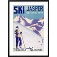 thumbnail image 2 of Art.com Jasper National Park, Canada - Woman Posing Open Slopes Poster Art Print by Lantern Press, Black Frame Wall Art, 21" x 29", 2 of 5