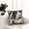 thumbnail image 6 of Fuzoiu Daisy Guinea Pig Print Square Pillow Cover,Hidden Zipper Design,Luxury Square Pillow Case, Throw Pillow,Couch Cushion-26"x26", 6 of 7