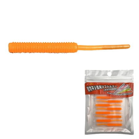Soft Plastic Bass Fishing Lure with Textured Threaded Body and Floating Tpe Material 0.01 Oz 2 Inch Mini Bait for Crappie Trout and Bluegill Fishing Practical Accessory for