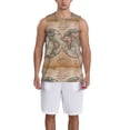 thumbnail image 4 of Easygdp The World is Hemisphere Men's Mesh Basketball Jersey Quick Drying Sleeveless Shirts Fitted Muscle Tank Tops Sport Round Neck T-Shirt - Medium, 4 of 9