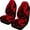 Blood Moon Haunted House, variant on Odenmar Black Cat Crescent Moon Car Seat Covers, 2-Piece Front Protectors, Made with Mesh Fabric, Universal Fit for Trucks Vans Suvs